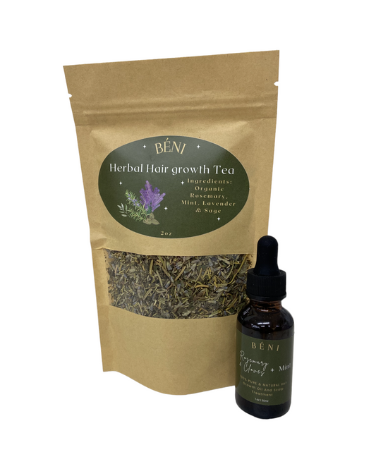 Hair Growth Oil And Herbal Hair Tea Set